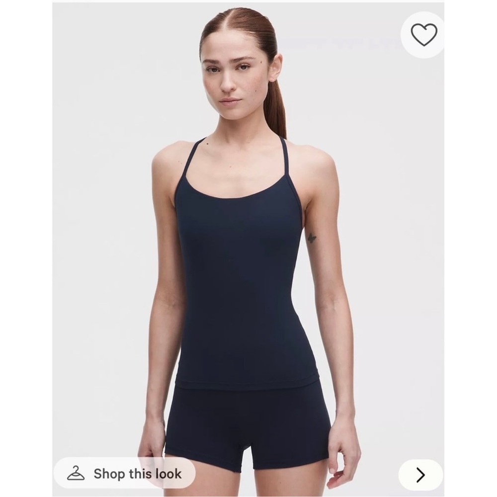 Lululemon black skinny strap racer back Y tank top